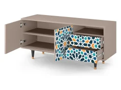 Móvel De Tv* Mueble de TV - 125х56х41 cm - T7 - Kaleidoscope, Latte Bege