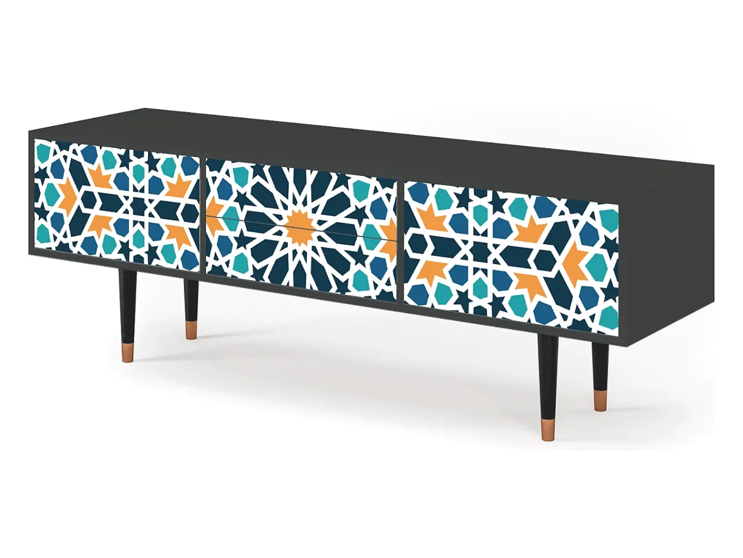 Hot Mueble de TV - 170х59х48 cm - T4 - Kaleidoscope, Antracite Cinza antracite
