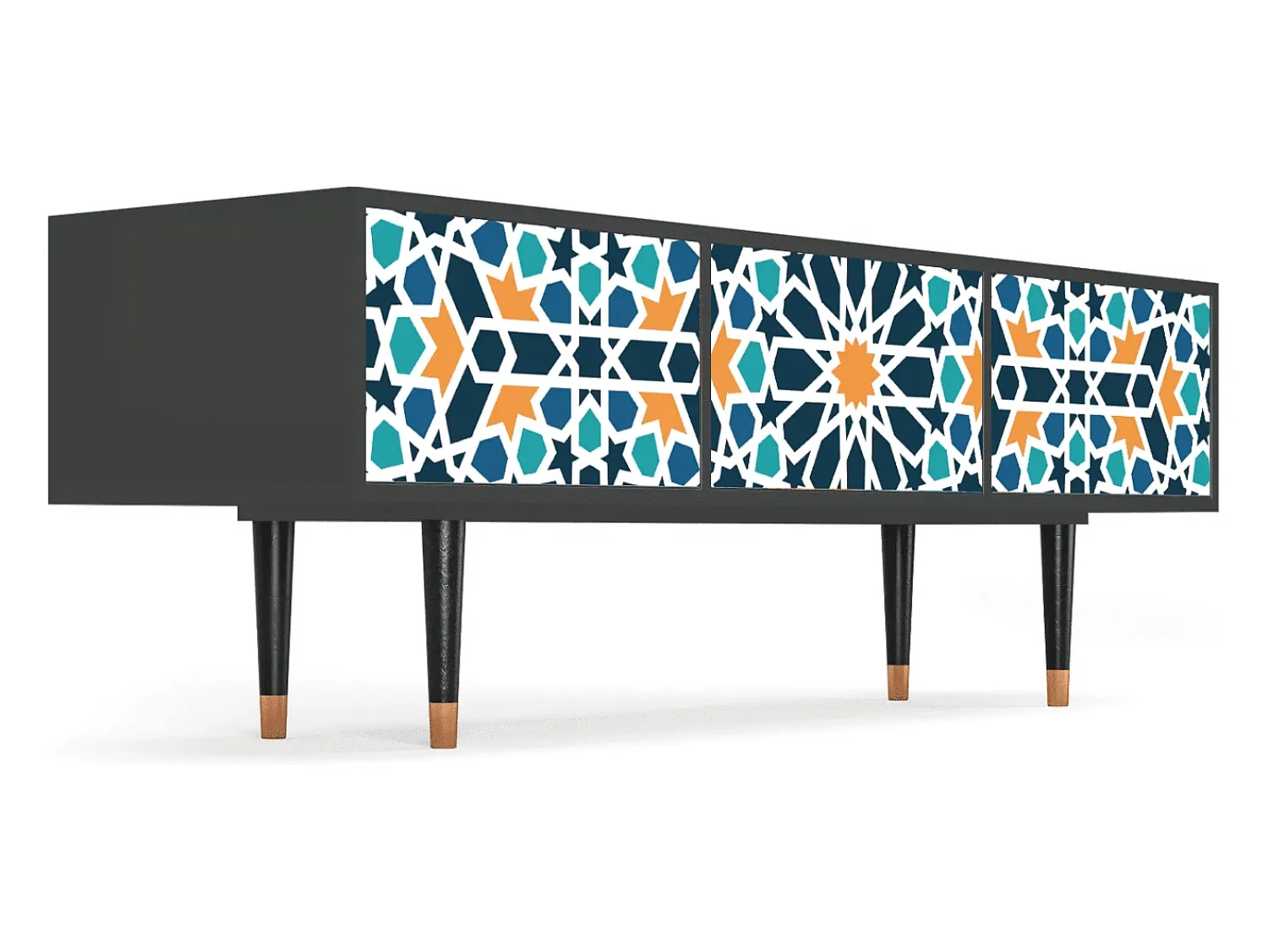 Hot Mueble de TV - 170х59х48 cm - T4 - Kaleidoscope, Antracite Cinza antracite