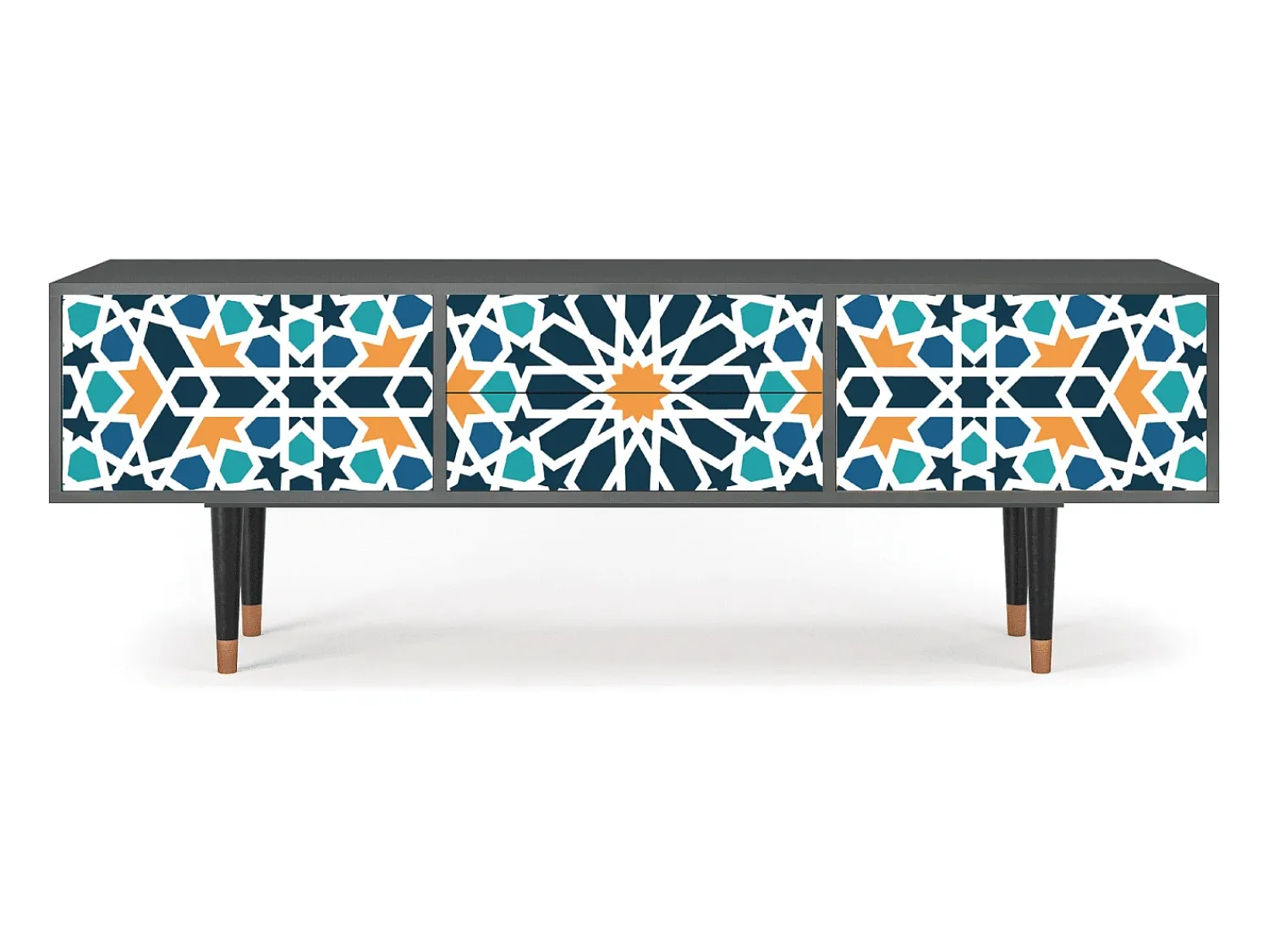 Hot Mueble de TV - 170х59х48 cm - T4 - Kaleidoscope, Antracite Cinza antracite