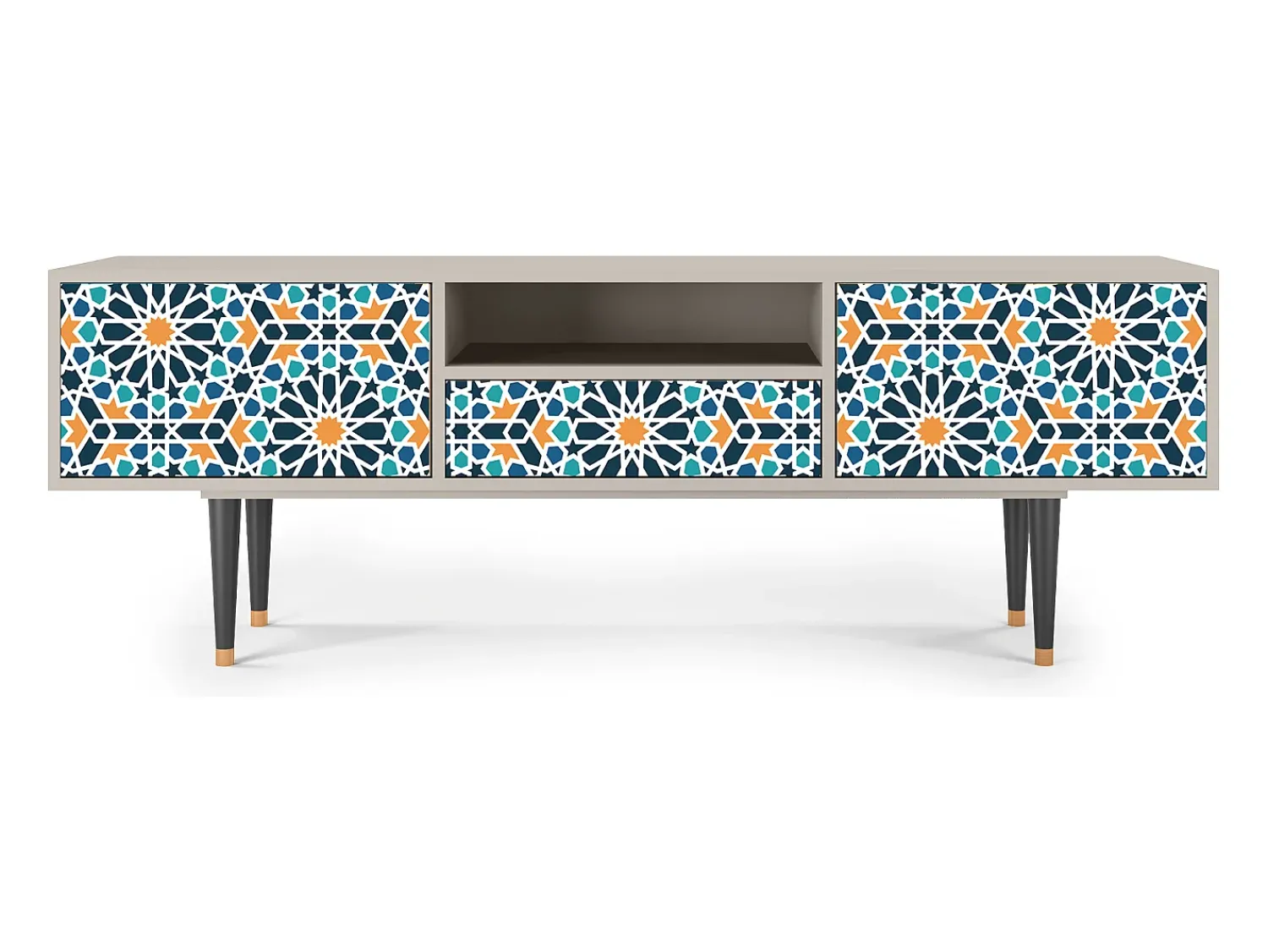 Móvel De Tv* Mueble de TV - 170х59х41 cm - T6 - Kaleidoscope, Areia Bege