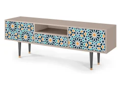 Móvel De Tv* Mueble de TV - 170х59х41 cm - T6 - Kaleidoscope, Areia Bege
