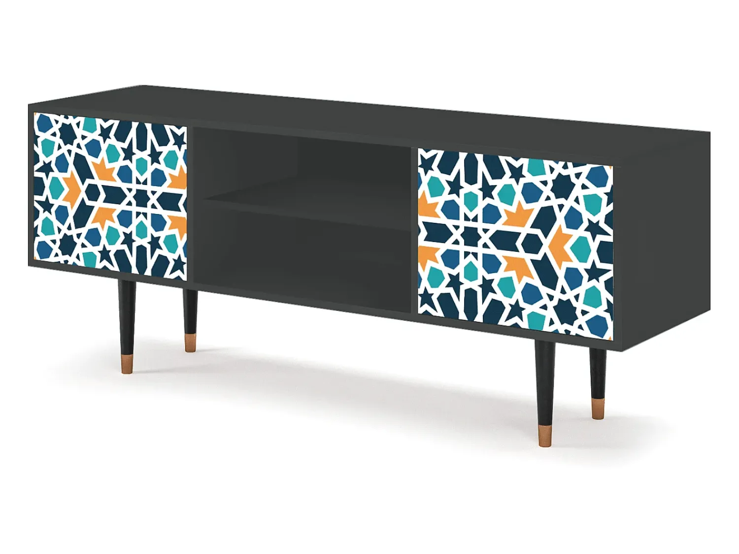 Móvel De Tv| Mueble de TV - 170х69х48 cm - T2 - Kaleidoscope, Antracite Cinza antracite