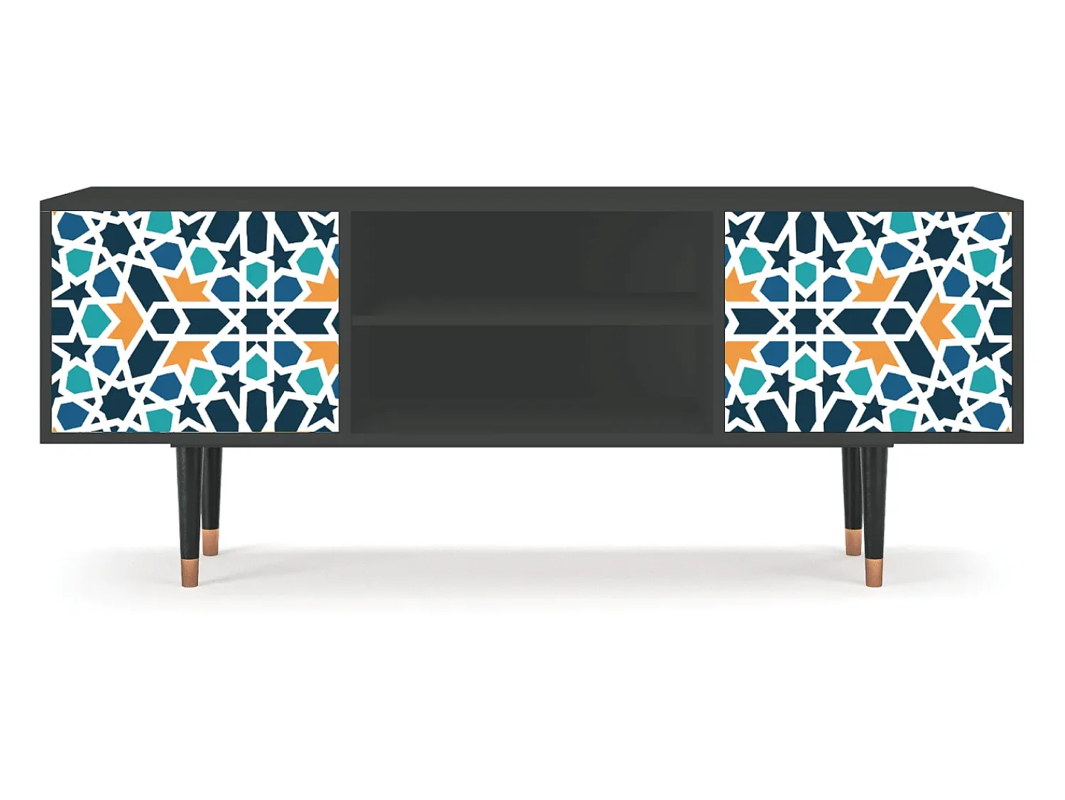 Móvel De Tv| Mueble de TV - 170х69х48 cm - T2 - Kaleidoscope, Antracite Cinza antracite