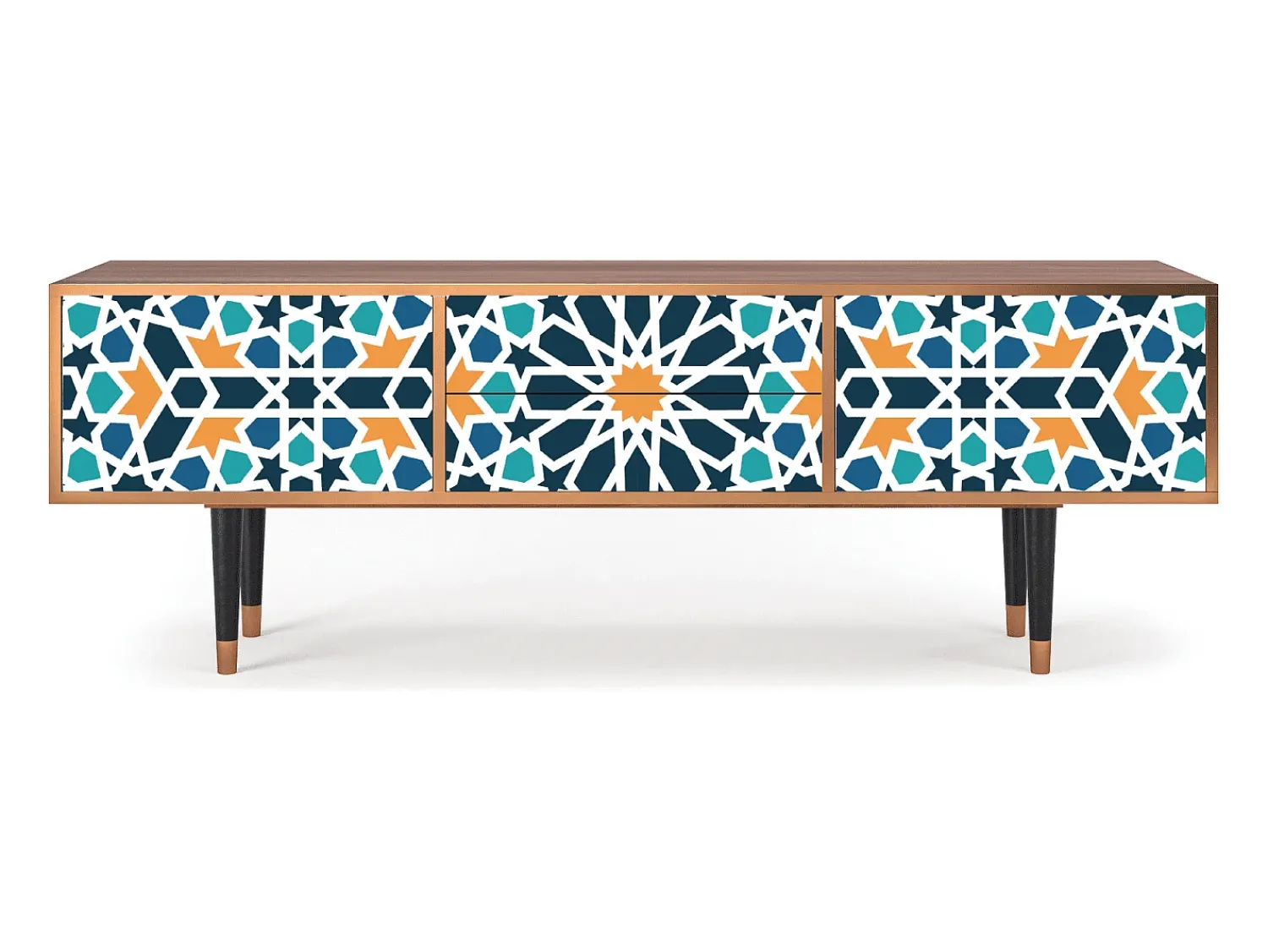 Móvel De Tv| Mueble de TV - 170х59х48 cm - T4 - Kaleidoscope, Nogueira Castanho