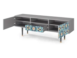 Móvel De Tv| Mueble de TV - 170х59х41 cm - T6 - Kaleidoscope, Cinza Cinzento