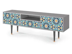 Móvel De Tv| Mueble de TV - 170х59х41 cm - T6 - Kaleidoscope, Cinza Cinzento