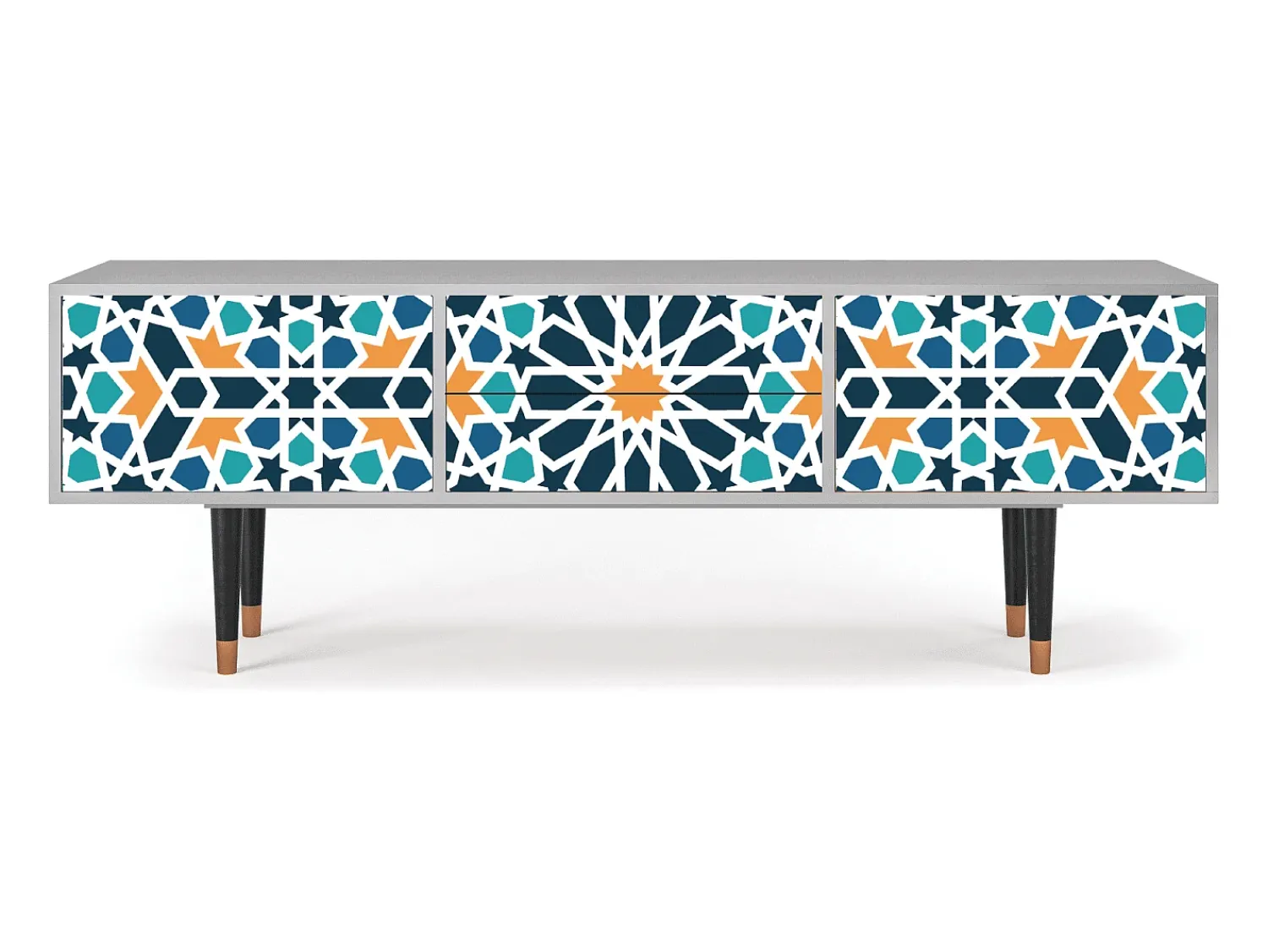 Discount Mueble de TV - 170х59х48 cm - T4 - Kaleidoscope, Cinza Cinzento