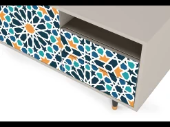 New Mueble de TV - 125х56х41 cm - T7 - Kaleidoscope, Areia Bege