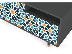 Móvel De Tv* Mueble de TV - 125х56х41 cm - T7 - Kaleidoscope, Antracite Cinza antracite