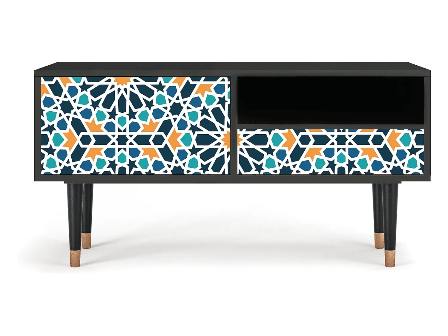 Móvel De Tv* Mueble de TV - 115х59х48 cm - T3 - Kaleidoscope, Antracite Cinza antracite
