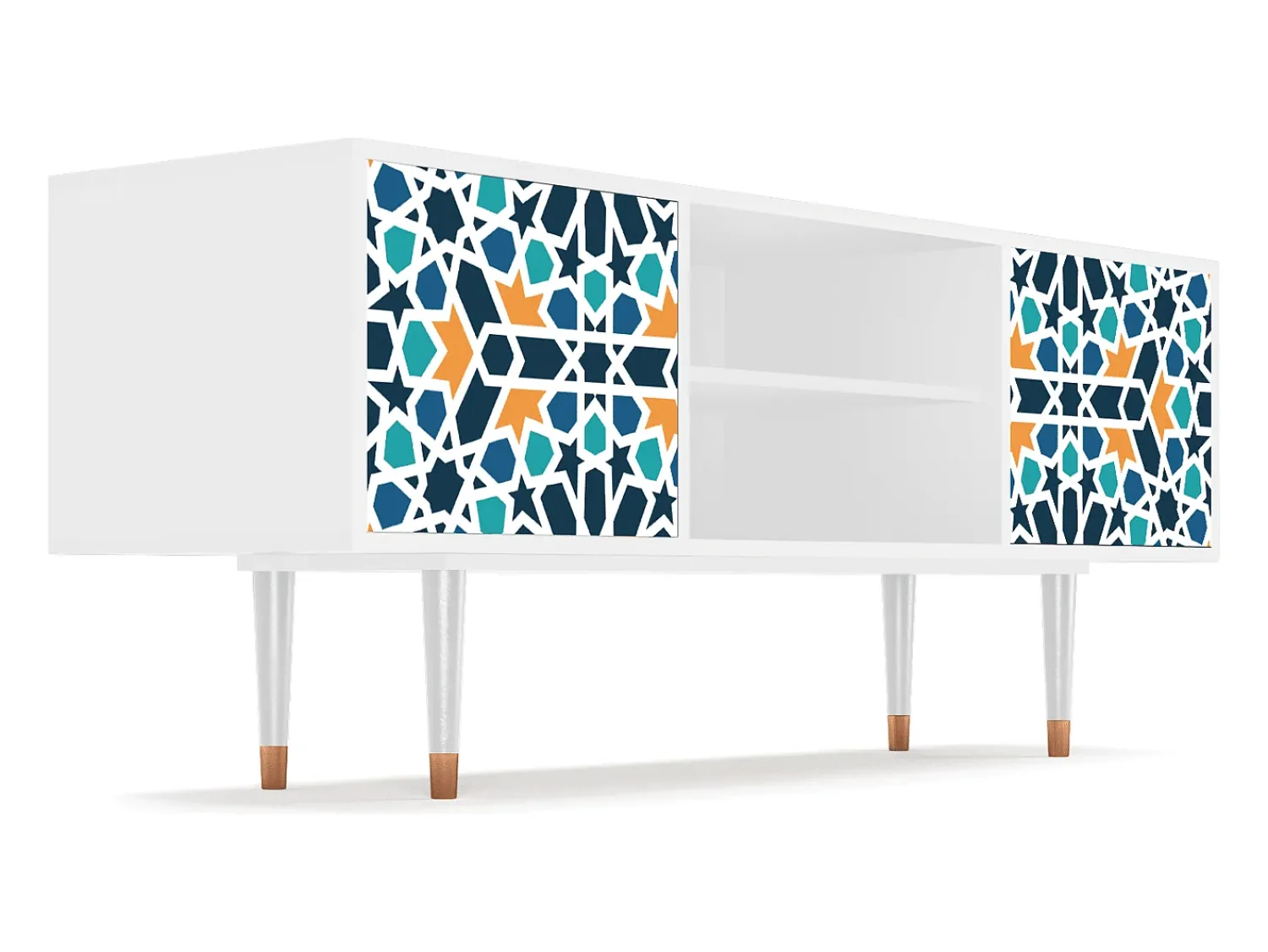 Discount Mueble de TV - 170х69х48 cm - T2 - Kaleidoscope, Branco Bege