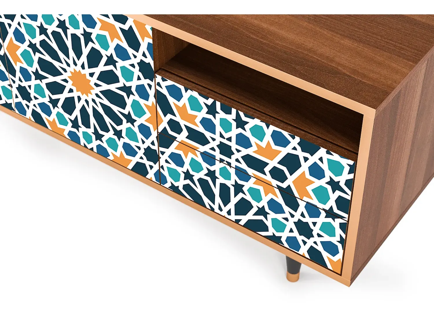 Mueble de TV - 125х56х41 cm - T7 - Kaleidoscope, Nogueira^ Móvel De Tv