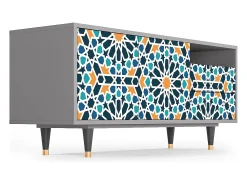 Móvel De Tv| Mueble de TV - 125х56х41 cm - T7 - Kaleidoscope, Cinza Cinzento