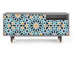 Móvel De Tv| Mueble de TV - 125х56х41 cm - T7 - Kaleidoscope, Cinza Cinzento