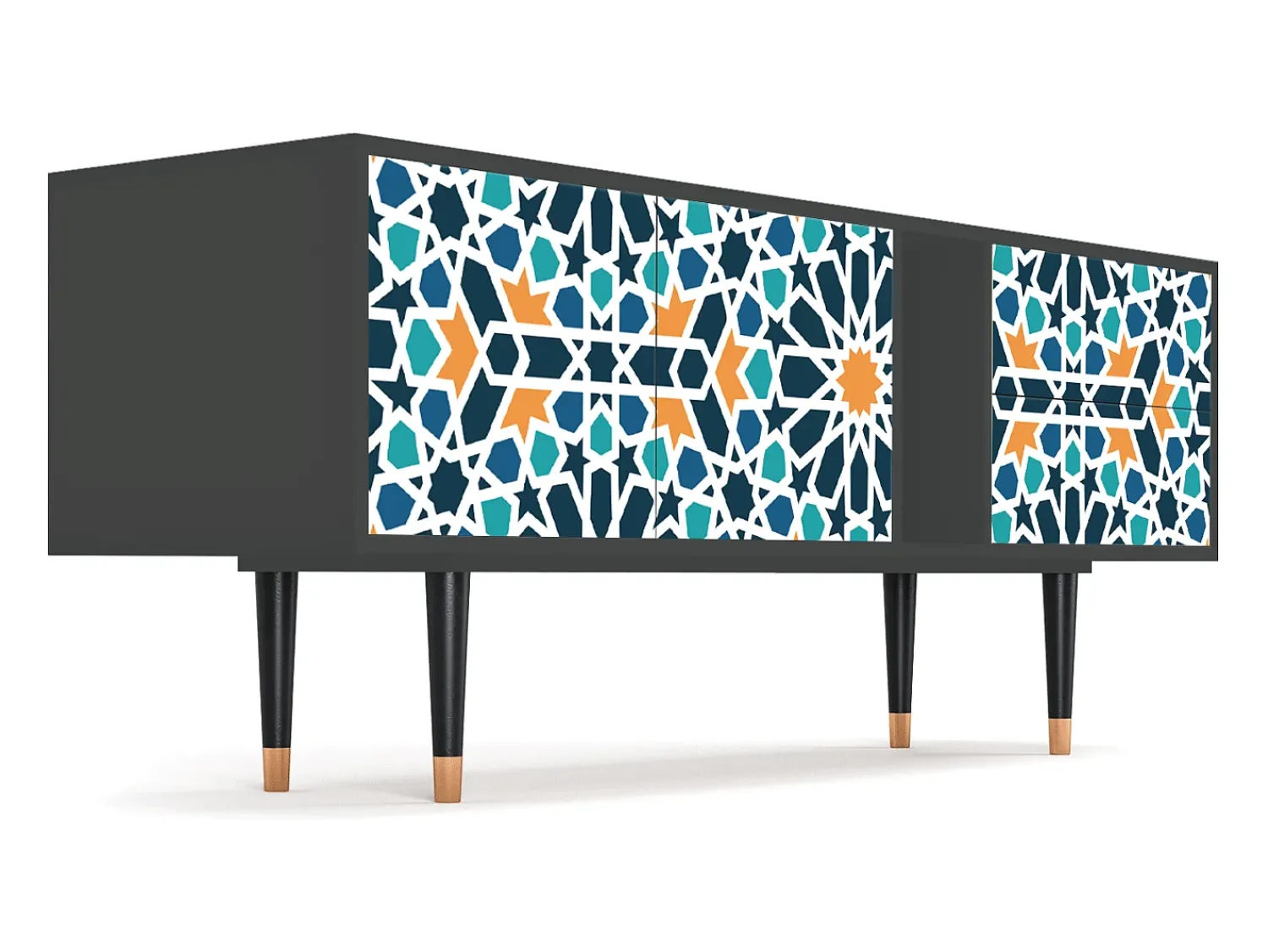 Outlet Mueble de TV - 170х69х48 cm - T1 - Kaleidoscope, Antracite Cinza antracite
