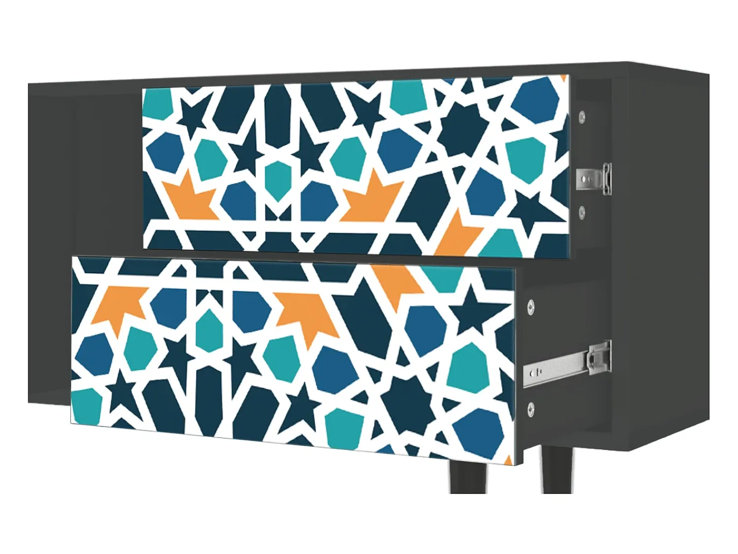 Outlet Mueble de TV - 170х69х48 cm - T1 - Kaleidoscope, Antracite Cinza antracite