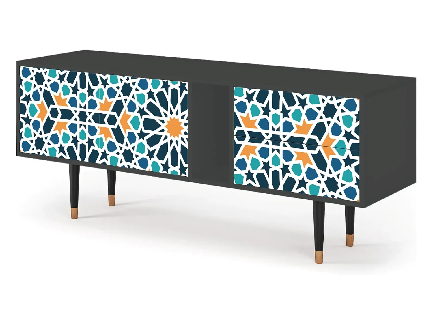 Outlet Mueble de TV - 170х69х48 cm - T1 - Kaleidoscope, Antracite Cinza antracite