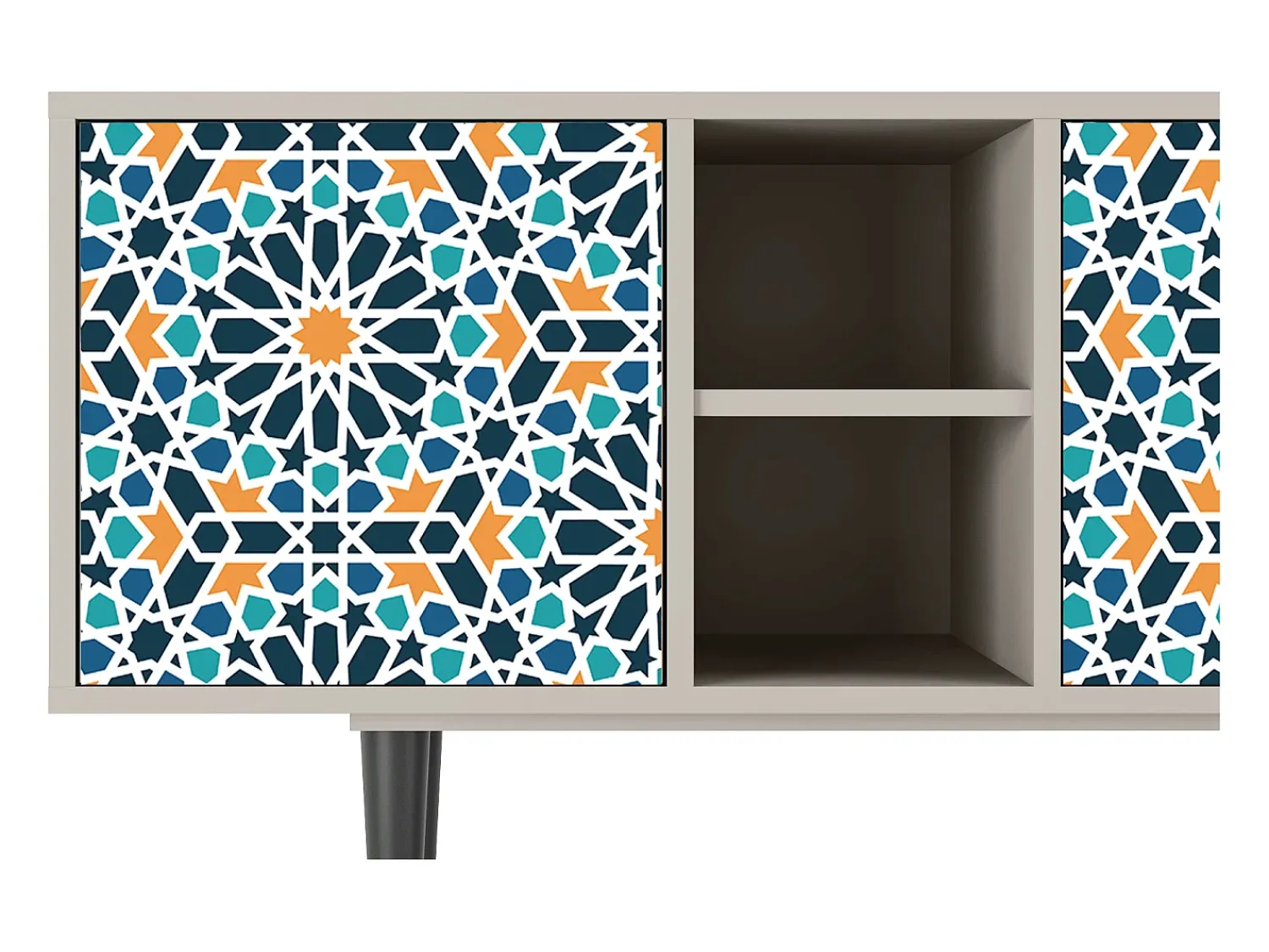 Móvel De Tv| Mueble de TV - 150х69х41 cm - T5 - Kaleidoscope, Areia Bege