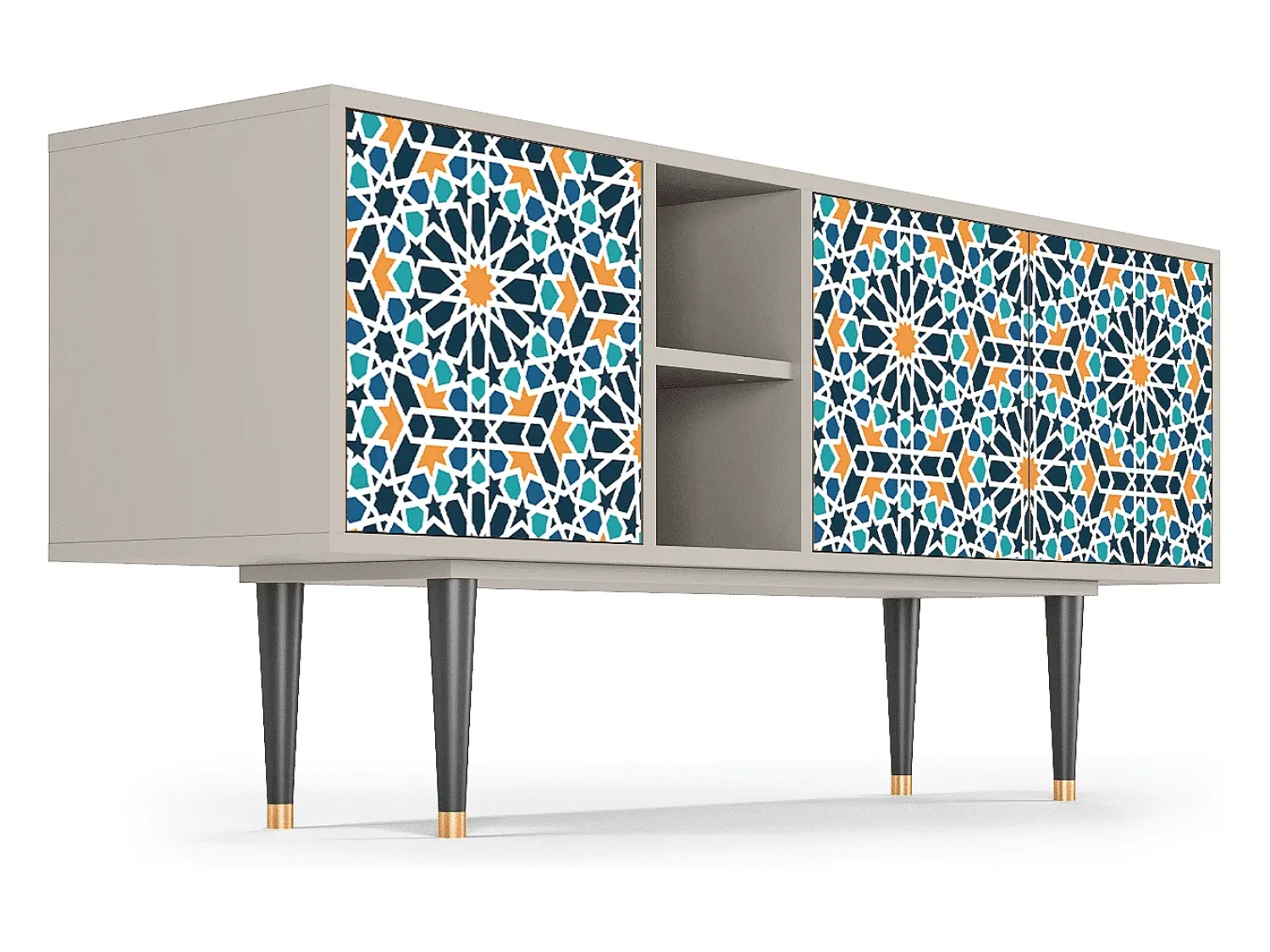 Móvel De Tv| Mueble de TV - 150х69х41 cm - T5 - Kaleidoscope, Areia Bege