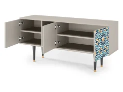 Móvel De Tv| Mueble de TV - 150х69х41 cm - T5 - Kaleidoscope, Areia Bege