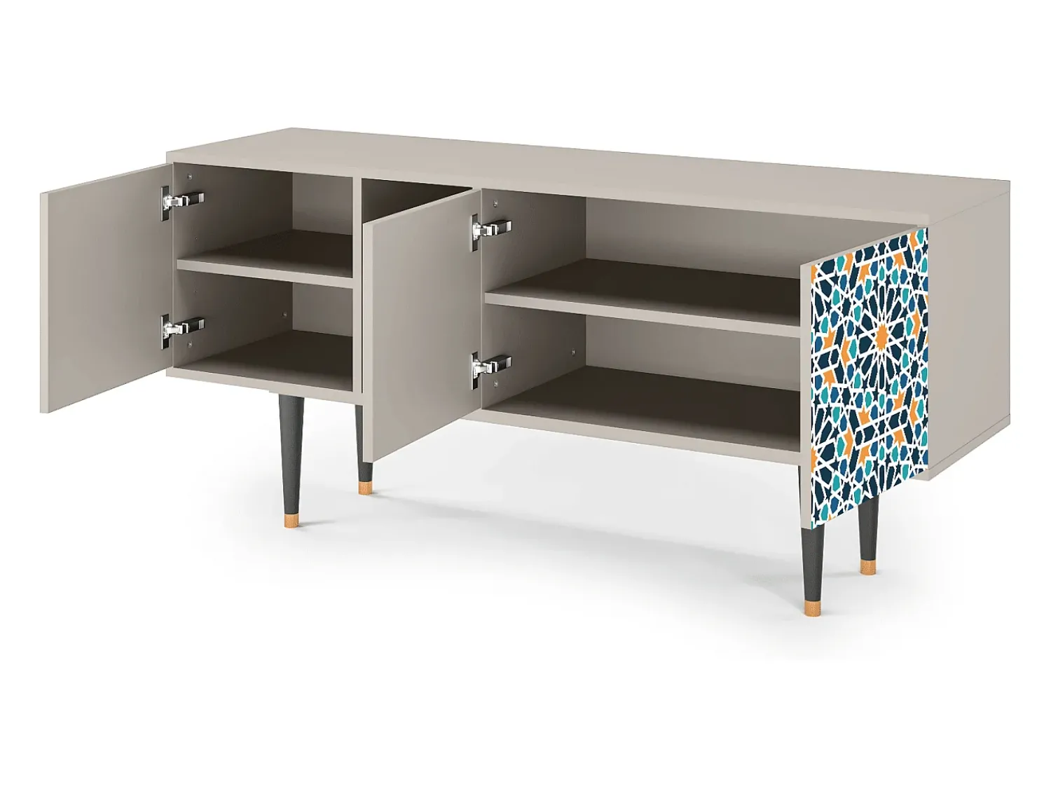 Móvel De Tv| Mueble de TV - 150х69х41 cm - T5 - Kaleidoscope, Areia Bege