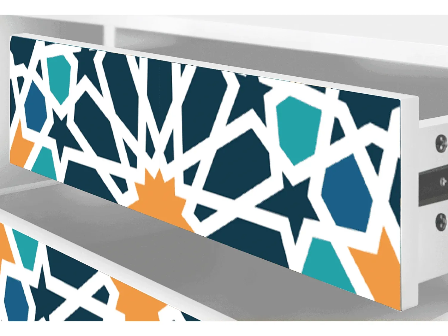 Mueble de TV - 170х59х48 cm - T4 - Kaleidoscope, Branco^ Móvel De Tv