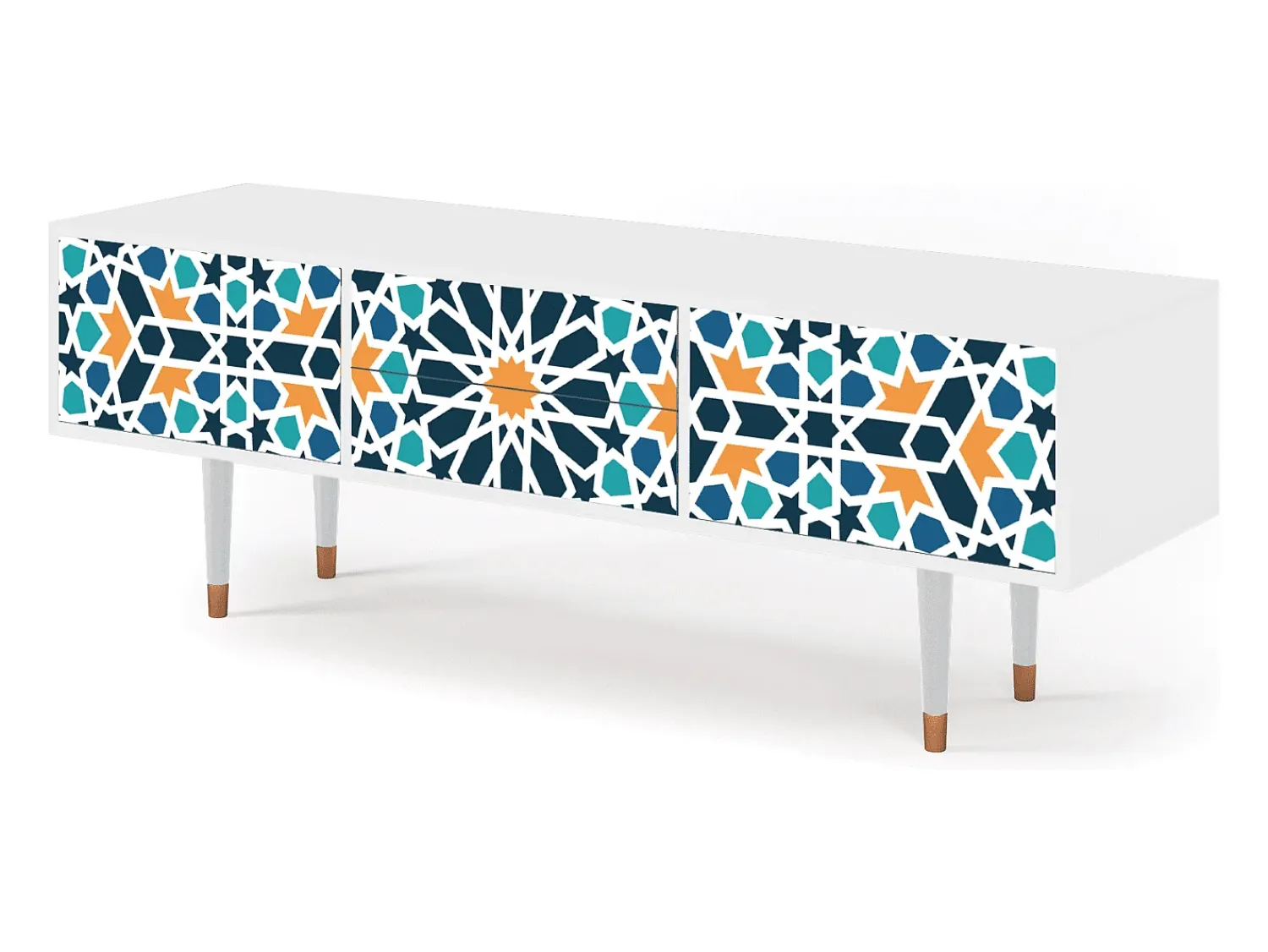 Mueble de TV - 170х59х48 cm - T4 - Kaleidoscope, Branco^ Móvel De Tv