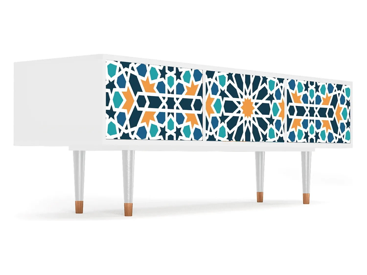 Mueble de TV - 170х59х48 cm - T4 - Kaleidoscope, Branco^ Móvel De Tv