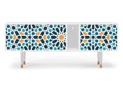 Móvel De Tv| Mueble de TV - 170х69х48 cm - T1 - Kaleidoscope, Branco Bege