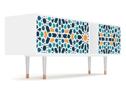 Móvel De Tv| Mueble de TV - 170х69х48 cm - T1 - Kaleidoscope, Branco Bege
