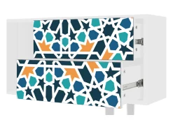 Móvel De Tv| Mueble de TV - 170х69х48 cm - T1 - Kaleidoscope, Branco Bege