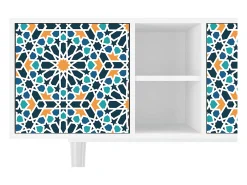 Mueble de TV - 150х69х41 cm - T5 - Kaleidoscope, Branco^ Móvel De Tv