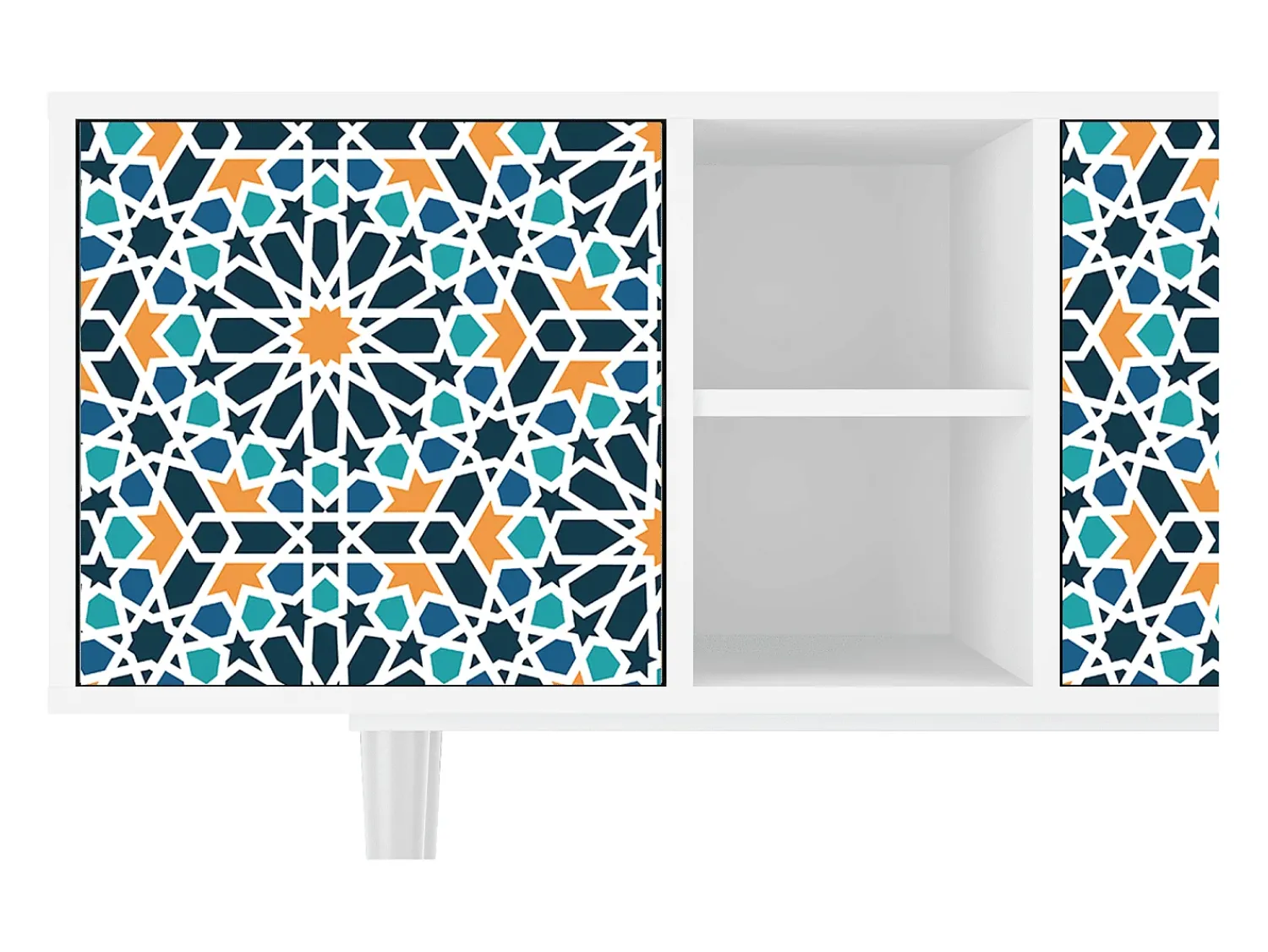 Mueble de TV - 150х69х41 cm - T5 - Kaleidoscope, Branco^ Móvel De Tv