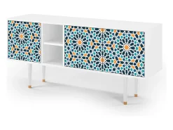 Mueble de TV - 150х69х41 cm - T5 - Kaleidoscope, Branco^ Móvel De Tv