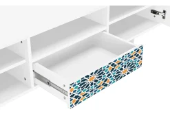 Móvel De Tv| Mueble de TV - 170х59х41 cm - T6 - Kaleidoscope, Branco Bege