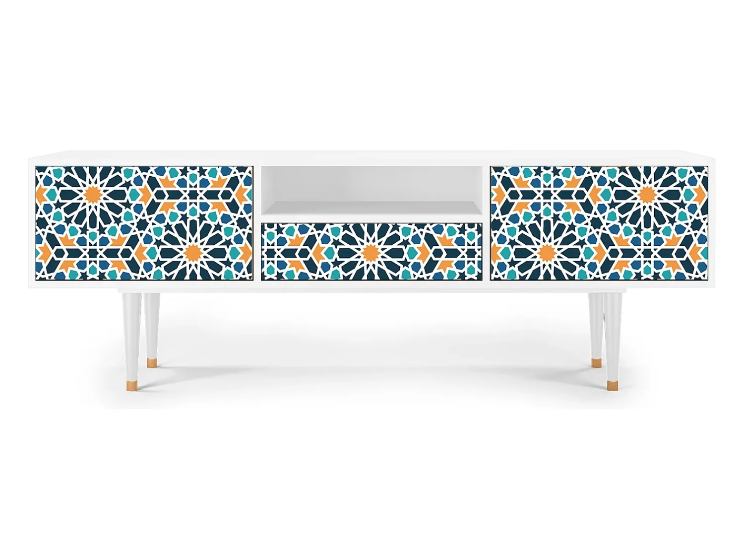 Móvel De Tv| Mueble de TV - 170х59х41 cm - T6 - Kaleidoscope, Branco Bege