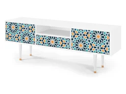 Móvel De Tv| Mueble de TV - 170х59х41 cm - T6 - Kaleidoscope, Branco Bege