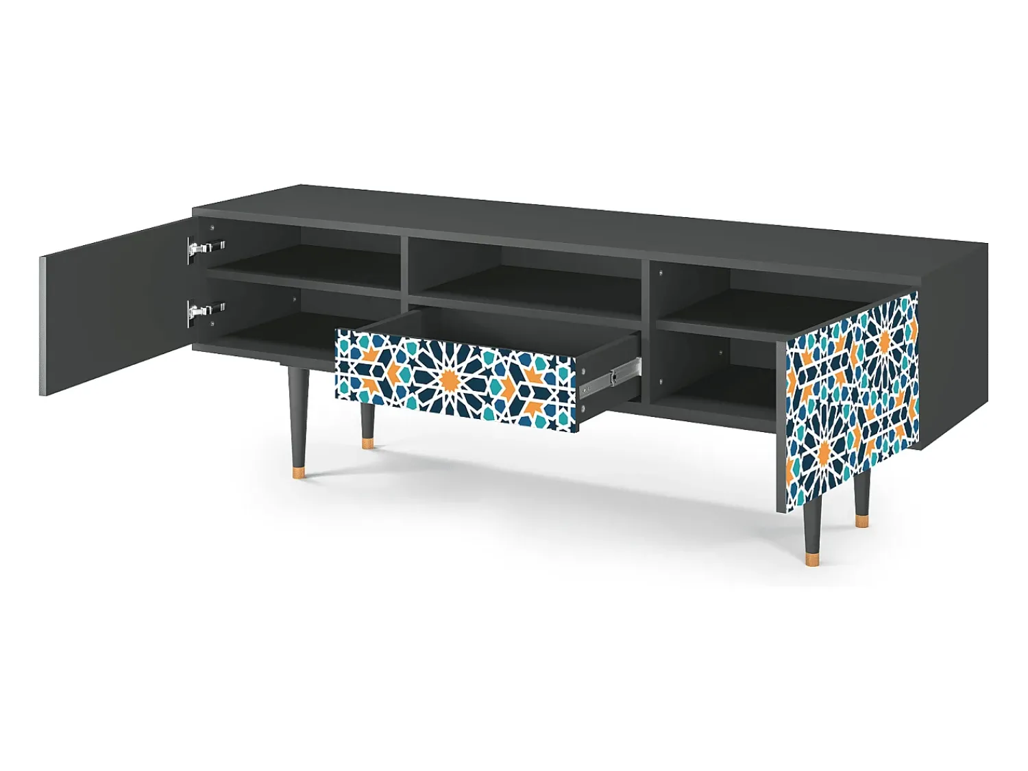 Mueble de TV - 170х59х41 cm - T6 - Kaleidoscope, Antracite^ Móvel De Tv