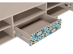 Móvel De Tv* Mueble de TV - 170х59х41 cm - T6 - Kaleidoscope, Latte Bege