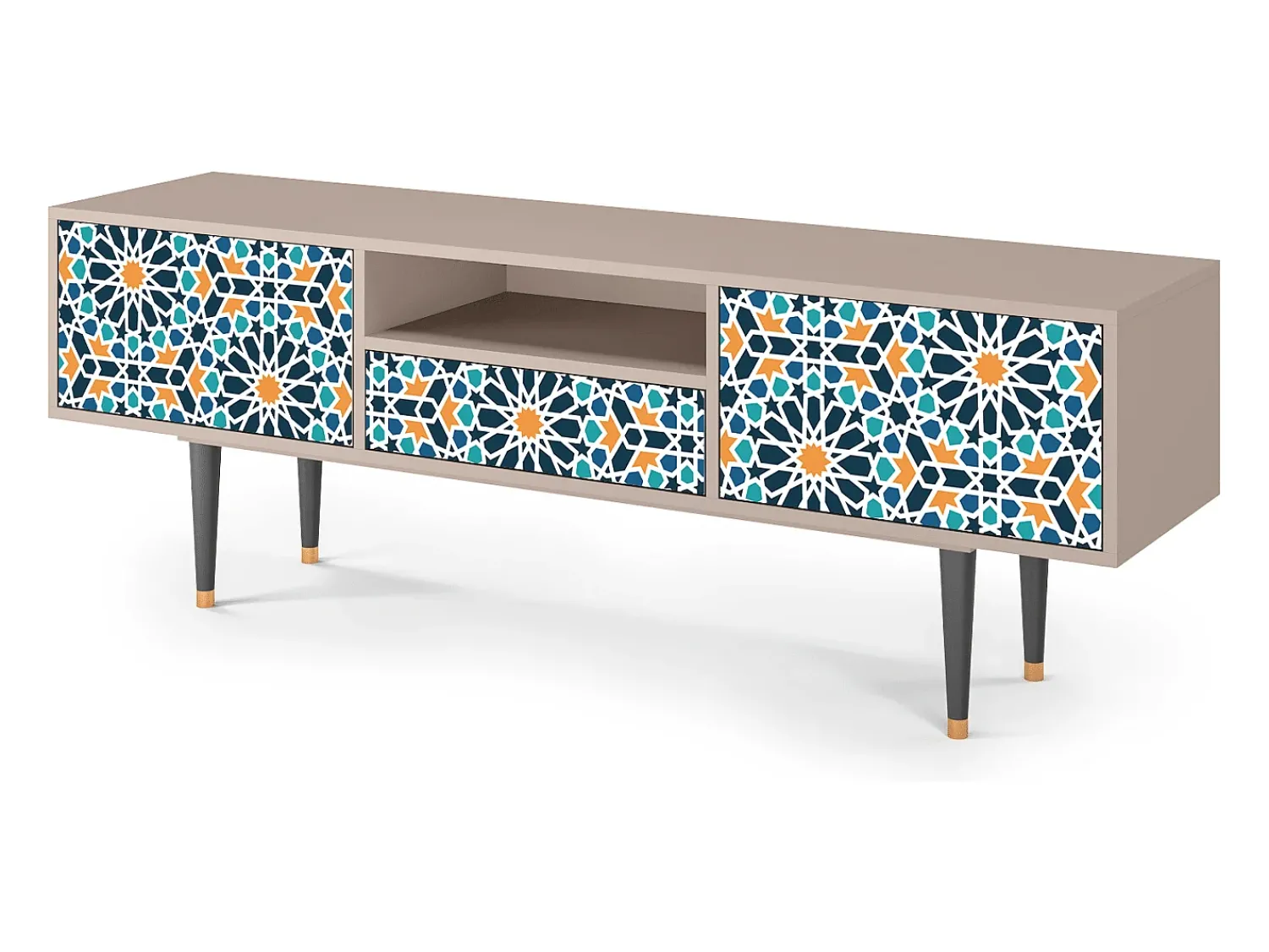 Móvel De Tv* Mueble de TV - 170х59х41 cm - T6 - Kaleidoscope, Latte Bege