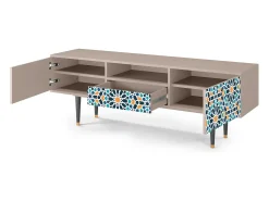 Móvel De Tv* Mueble de TV - 170х59х41 cm - T6 - Kaleidoscope, Latte Bege