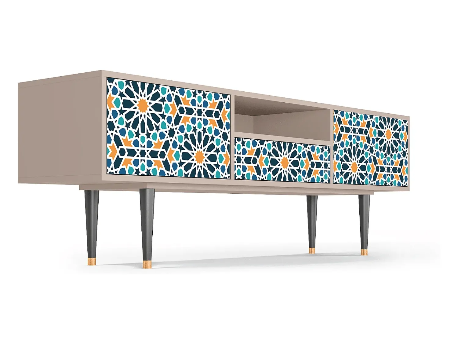 Móvel De Tv* Mueble de TV - 170х59х41 cm - T6 - Kaleidoscope, Latte Bege