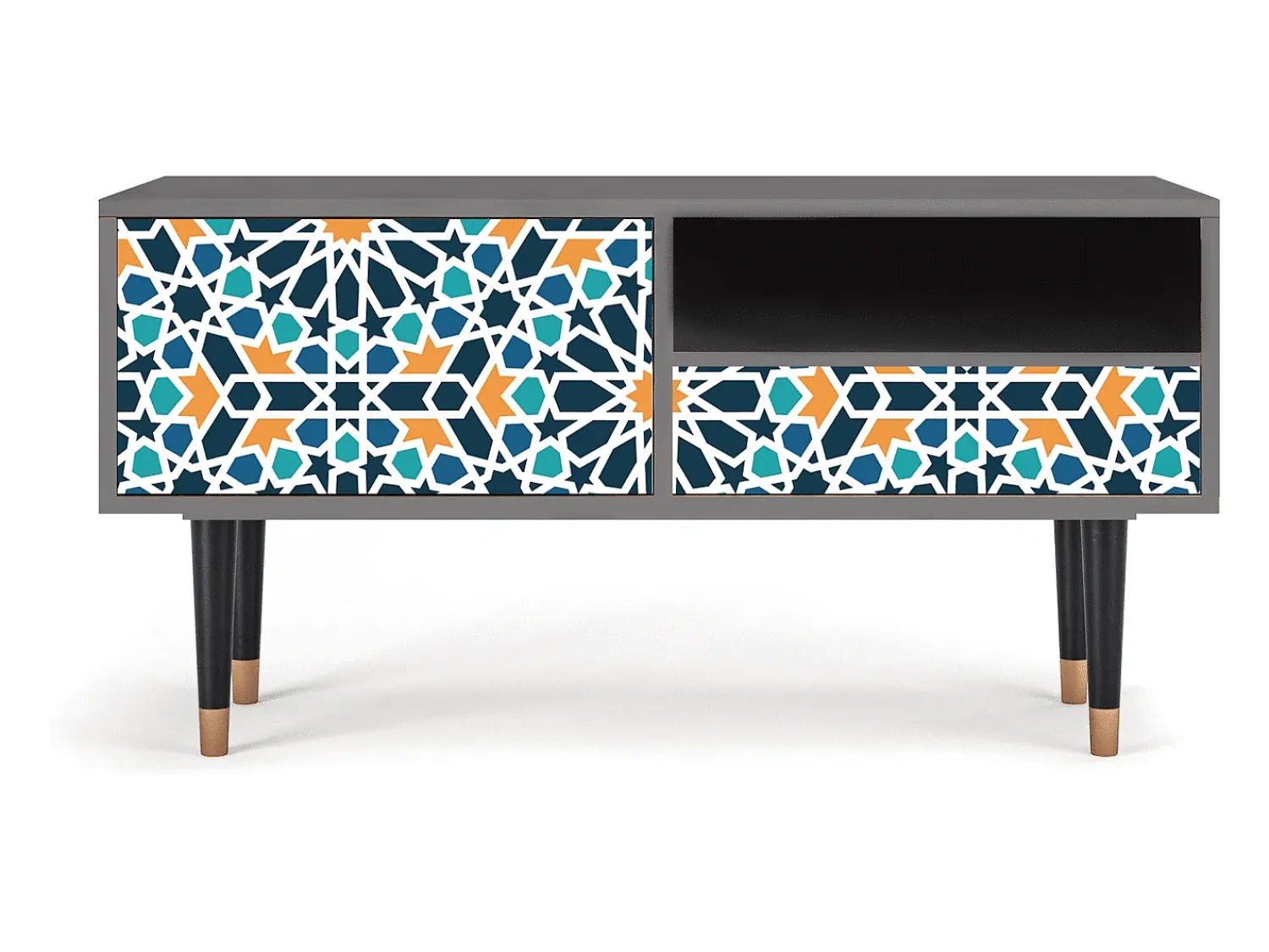 Móvel De Tv| Mueble de TV - 115х59х48 cm - T3 - Kaleidoscope, Areia Bege