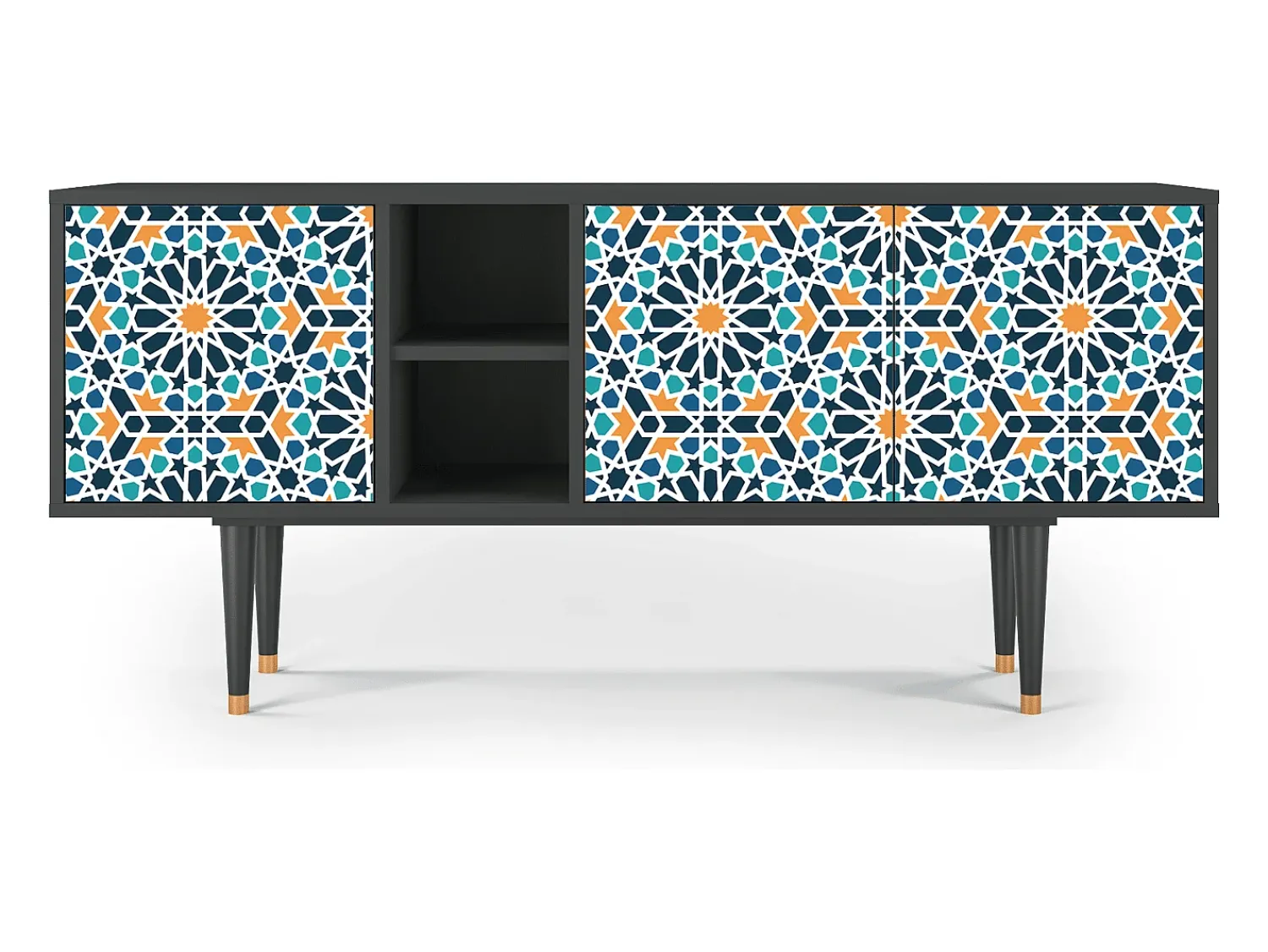 Móvel De Tv| Mueble de TV - 150х69х41 cm - T5 - Kaleidoscope, Antracite Cinza antracite