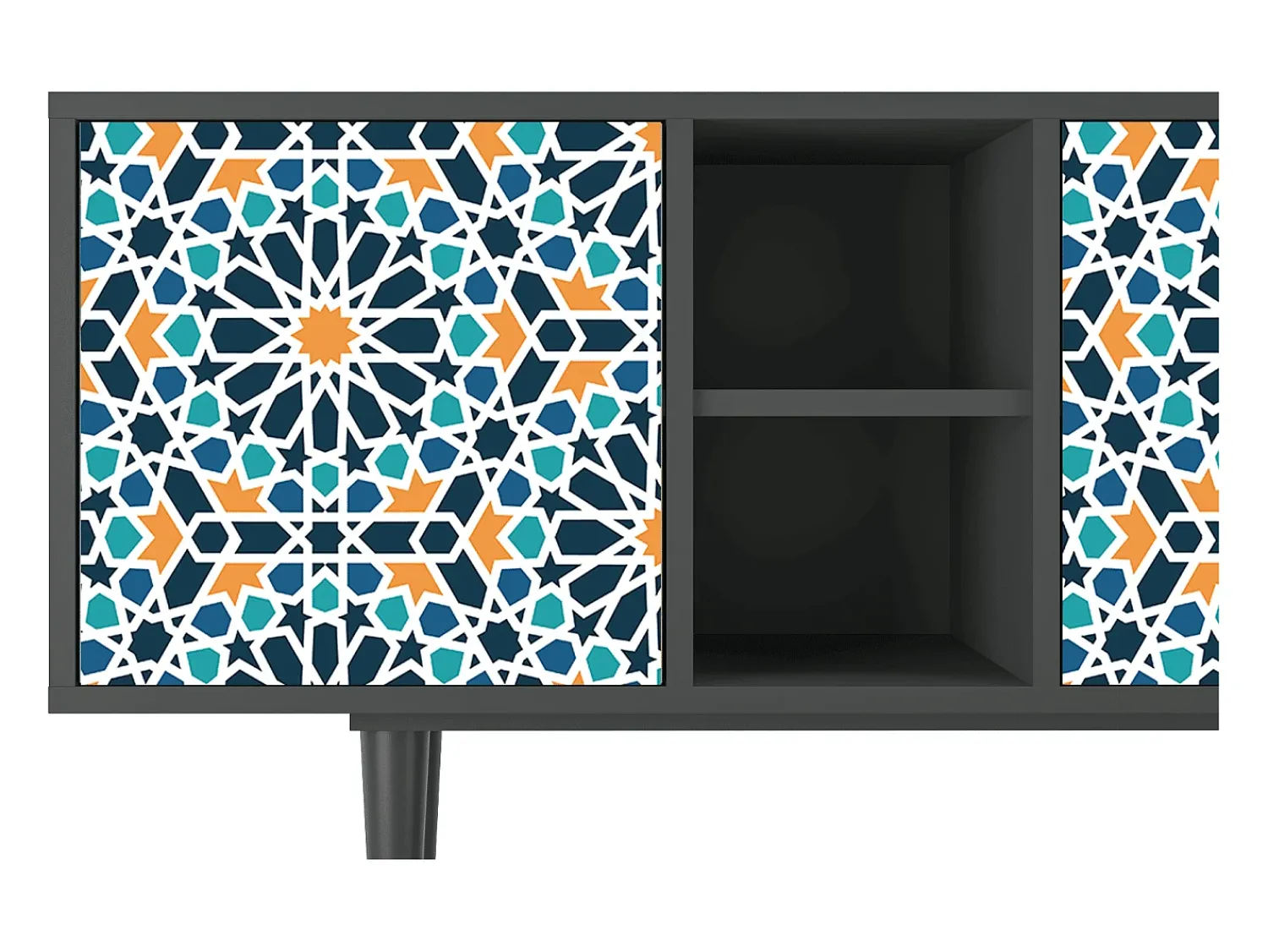 Móvel De Tv| Mueble de TV - 150х69х41 cm - T5 - Kaleidoscope, Antracite Cinza antracite