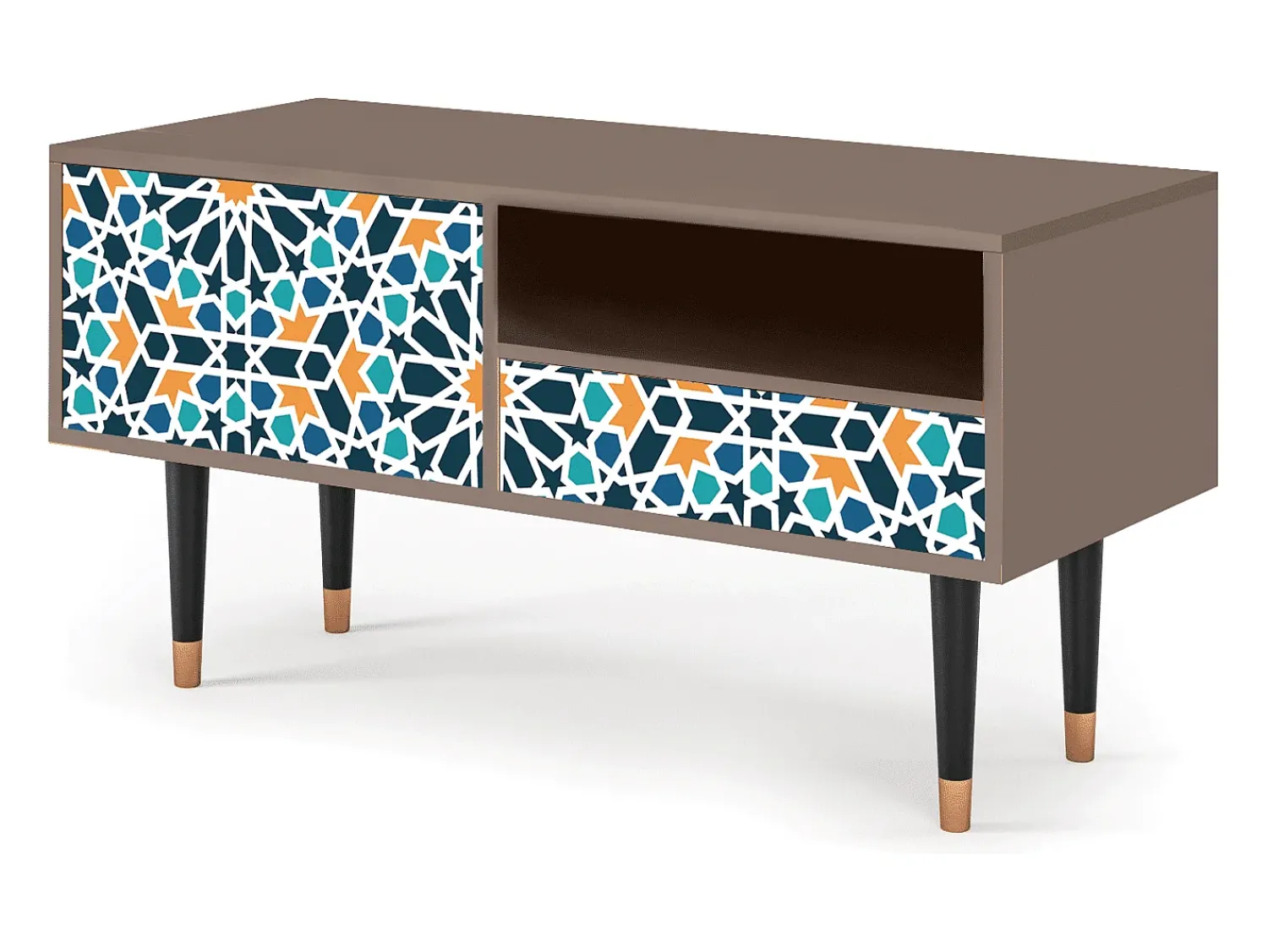 Clearance Mueble de TV - 115х59х48 cm - T3 - Kaleidoscope, Latte Bege