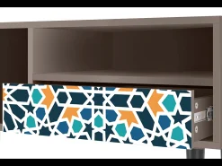 Clearance Mueble de TV - 115х59х48 cm - T3 - Kaleidoscope, Latte Bege