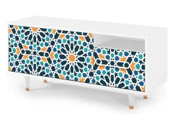 Móvel De Tv| Mueble de TV - 125х56х41 cm - T7 - Kaleidoscope, Branco Bege