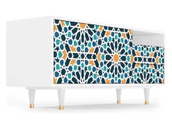 Móvel De Tv| Mueble de TV - 125х56х41 cm - T7 - Kaleidoscope, Branco Bege
